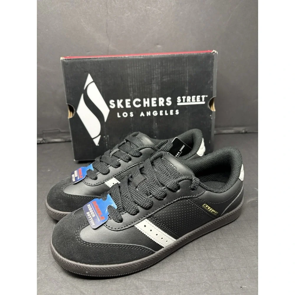 Skechers Los Angeles Zinger Street Black & White Sneaker 405730L, Youth Kids 3